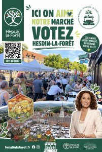 Dernier jour pour voter pour le Marché d’Hesdin-la-Forêt au concours du PlusBeau Marché de France …